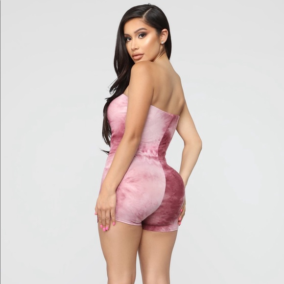 Pink Tie Dye Romper - Picture 4 of 4